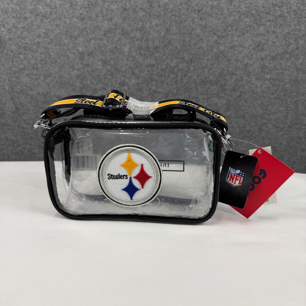 Pittsburgh Steelers Clear Stadium Crossbody Bag NFL FOCO Steel City Black Gold